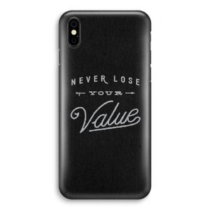 Never lose your value: iPhone Xs Volledig Geprint Hoesje