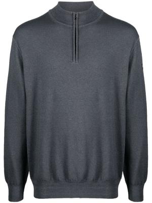 Paul & Shark pull zippé à patch logo - Gris