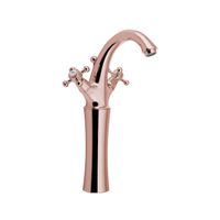 Wastafelmengkraan Sapho Antea 2-knop Gebogen Hoog 30 cm Rose Goud (incl. pop-up waste) - thumbnail