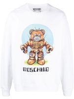 Moschino sweat en coton biologique à logo - Blanc