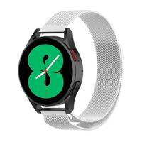 By Qubix - Compatible met Garmin Venu 3s / Vivoactive 4s / Venu 2s / Vivomove 3s / Forerunner 255s - Milanese bandje - Zilver - Compatible Garmin bandje