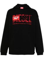 Diesel hoodie à logo brodé - Noir