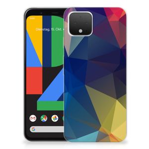 Google Pixel 4 TPU Hoesje Polygon Dark