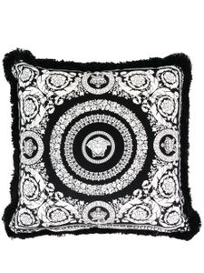 Versace coussin à imprimé graphique - Noir