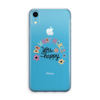 Happy days: iPhone XR Transparant Hoesje