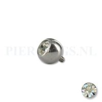 Dermal balletje 1.2 mm kristal 5 mm