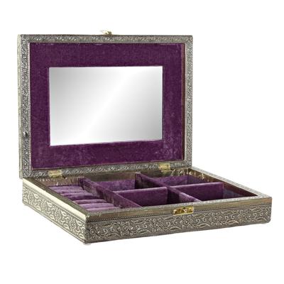 Aluminium sieradendoos/sieradenkist met lades 27,5 cm - Aluminium sieradendoos/sieradenkist met lades 27,5 cm -