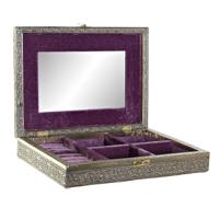 Aluminium sieradendoos/sieradenkist met lades 27,5 cm   -