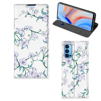 OPPO Reno4 Pro 5G Uniek Smart Cover Blossom White - thumbnail