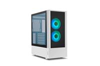 NOX XTREME PRODUCTEN HUMMER NEMESIS - Mid-Tower Micro ATX;ATX, voor- en zijkant van gehard glas, ARGB LED oneindige ventilatoren, tot 8 ventilatoren, grote grafische kaart, USB 3.0, wit