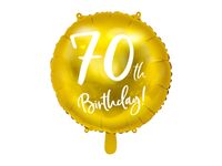 Folieballon 70th Birthday goud (45cm)