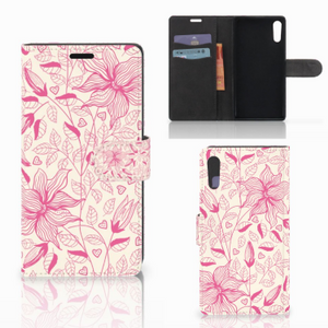 Sony Xperia XZ | Sony Xperia XZs Hoesje Pink Flowers