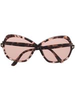 TOM FORD Eyewear lunettes de soleil à monture oversize - Marron