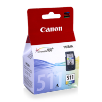 Canon Pixma IP 2700 Inkjet Cartridge CL-511 - Cyaan, Magenta, Geel