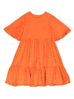 Kenzo Kids robe évasée à imprimé tigre - Orange