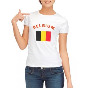 T-shirt met vlag Belgie print voor dames