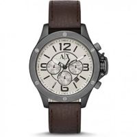 Horlogeband Armani Exchange AX1519 Leder Bruin 22mm - thumbnail