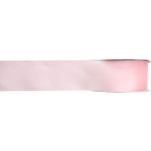 1x Roze satijnlint rollen 1,5 cm x 25 meter cadeaulint verpakkingsmateriaal