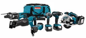 Makita 18 V Combiset voor divers zaag-, boor- en (slag)schroefwerk