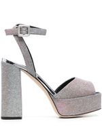 Giuseppe Zanotti sandales pailletées 125 mm à talon - Argent