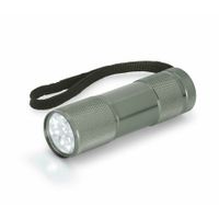 Compacte LED kinder zaklamp - aluminium - grijs - 9 cm