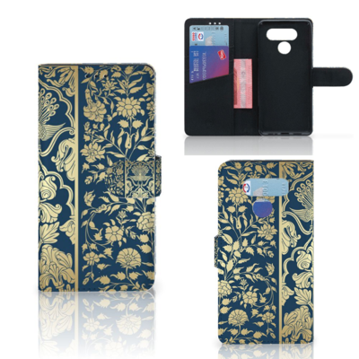 LG Q60 Hoesje Beige Flowers LG Q60 Hoesje Beige Flowers