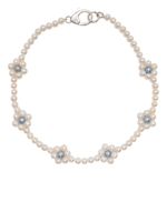 Hatton Labs collier à perles Blue Daisy - Blanc