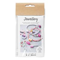 Creativ Company Mini Hobbyset Sieraden Elastische Armband en Ring - thumbnail