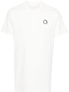 Moncler t-shirt en coton à logo appliqué - Tons neutres