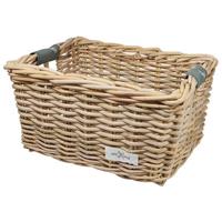 Rieten Fietsmand M Silver Solid naturel