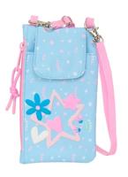 BLACKFIT8 SMILE - portemonnee voor mobiele telefoon, comfortabel en veelzijdig, kwaliteit en duurzaamheid, 19 x 10 cm, Lichtblauw/lichtroze, M, Casual