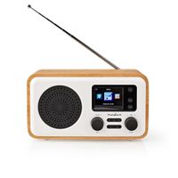 Nedis RDIN2000WT Internetradio Tafelmodel Bluetooth® / Wi-fi Dab+ / Fm / Internet 2.4 " Kleurenscherm 7 W Afstandbestuurbaar App-gestuurd Wekker Hout / Wit - thumbnail