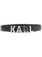 Karl Lagerfeld ceinture K/Swing en cuir - Noir - thumbnail