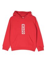 HUGO KIDS hoodie à logo imprimé - Rouge - thumbnail