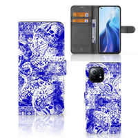 Telefoonhoesje met Naam Xiaomi Mi 11 Angel Skull Blauw