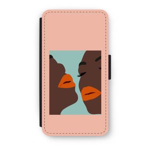 Orange lips: iPhone XS Flip Hoesje