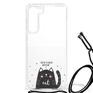 Samsung Galaxy S23 Plus Stevig Bumper Hoesje Cat Good Day