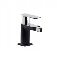 Bidetmengkraan Tres Loft Colors 1-Hendel Bidet Uitloop Recht 8 cm Rond Zwart Chroom - thumbnail