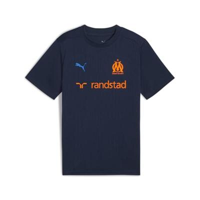 PUMA Olympique de Marseille trainingsshirt voor jongeren 152 Club Navy Fluro Orange Pes Blue