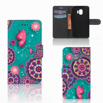 Samsung Galaxy J2 Pro 2018 Hoesje Cirkels en Vlinders Samsung Galaxy J2 Pro 2018 Hoesje Cirkels en Vlinders