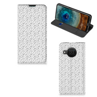 Nokia X20 | X10 Hoesje met Magneet Stripes Dots