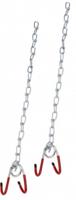 Simson ophangkettingen met haken rood/zilver 2 stuks