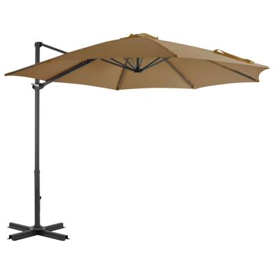 vidaXL Parasol met draagbare voet taupe vidaXL Parasol met draagbare voet taupe