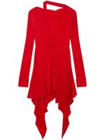 Stella McCartney robe à coutures asymétriques - Rouge