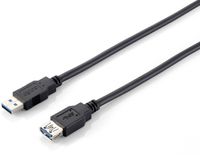 Equip 128398 USB-kabel 2 m USB 3.2 Gen 1 (3.1 Gen 1) USB A Zwart