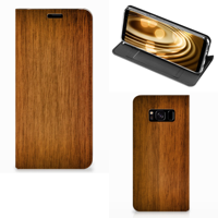 Samsung Galaxy S8 Book Wallet Case Donker Hout