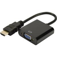 Digitus DA-70461 HDMI / VGA Adapter [1x HDMI-stekker - 1x VGA-bus, Jackplug female 3,5 mm] Zwart 10.00 cm - thumbnail