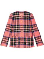 Gucci tartan-check bouclé jacket - Rose