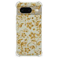 Google Pixel 8 Case Gouden Bloemen