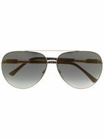 Jimmy Choo Eyewear lunettes de soleil Gray à monture pilote - Marron - thumbnail